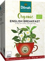 English Breakfast, Svart te, Dilmah Organic, 20 påsar