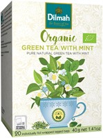 Mint, Grönt te, Dilmah Organic, 20 påsar