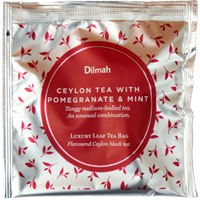 Granatäpple Mint, Svart te, Dilmah Vivid, 50 pyramidpåsar