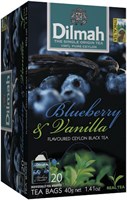 Blåbär Vanilj, Svart te, Dilmah, 20 påsar