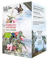 Sparkling Strawberry, Svart te, Life by Follis Eko Fairtrade, 20 påsar