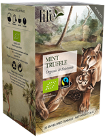 Mint tryffel, Svart te, Life by Follis Eko Fairtrade, 20 påsar